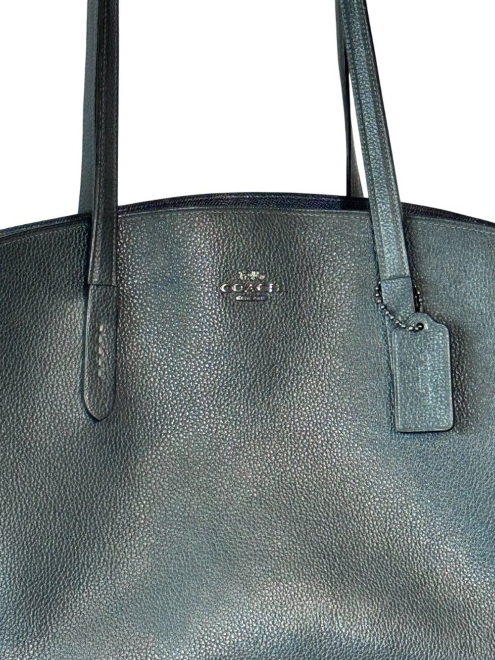 Coach Charlie Carryall 40 Pebbled Leather Tote Bag Pine Green - Picture 3 of 16